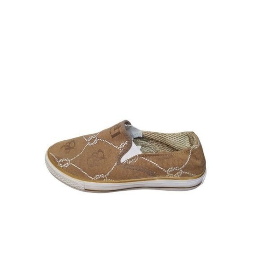Dooney & Bourke Womens Sneakers‎ Size 5 Brown Slip On Logo Canvas Designer Shoes